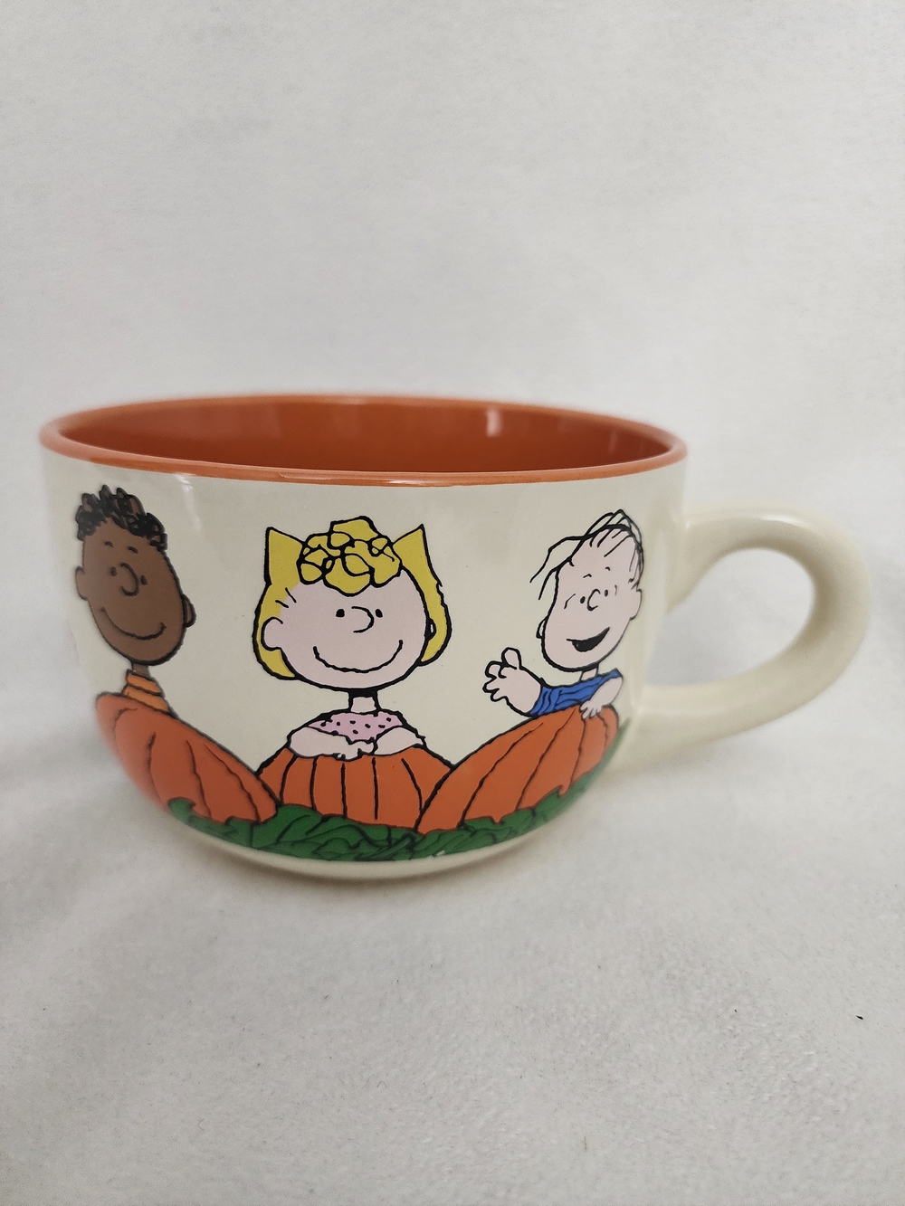 Peanuts Ceramic Pumpkin Patch Extra Large Mug - Orange Interior